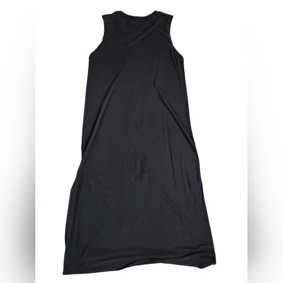 Lush Black Sleeveless Maxi Dress With Side Slit Size L - Picture 2 of 6